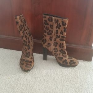 Pony Leather Leopard Boots.